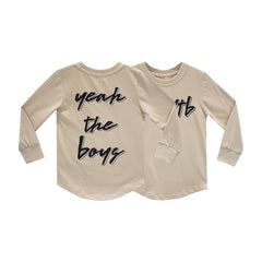 YEAH THE BOYS V2 BOYS LONG SLEEVE BEIGE